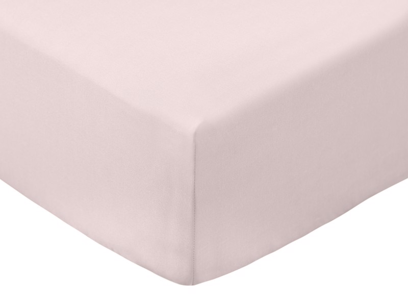 Bianca Fine Linens Cotton Blush Fitted Sheet1