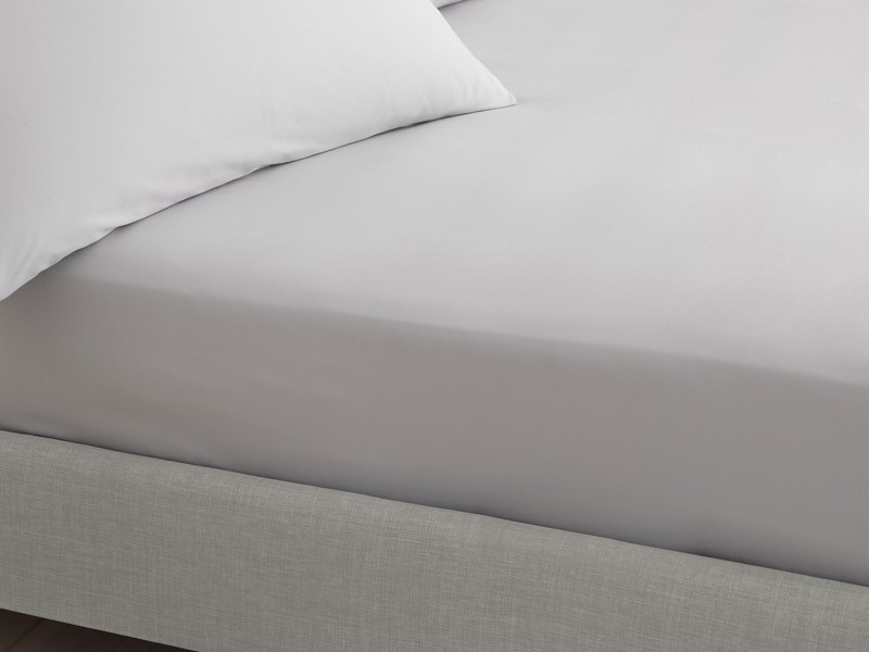 Bianca Fine Linens Cotton Grey Fitted Bed Sheet3