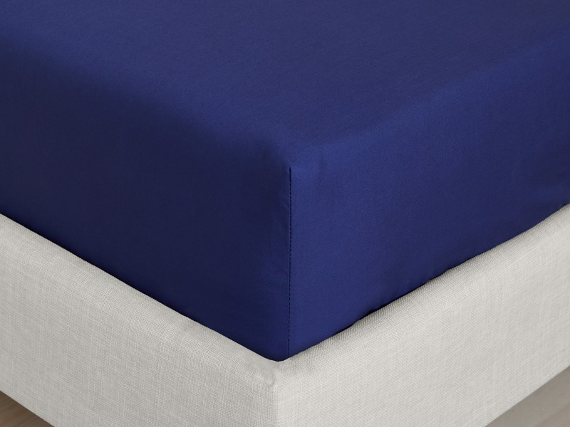 Bianca Fine Linens Cotton Navy Fitted Bed Sheet4