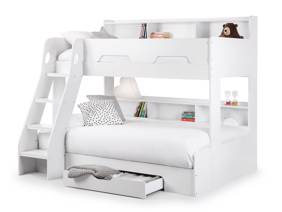 Land Of Beds Kingsbury White Wooden Triple Bunk Bed3