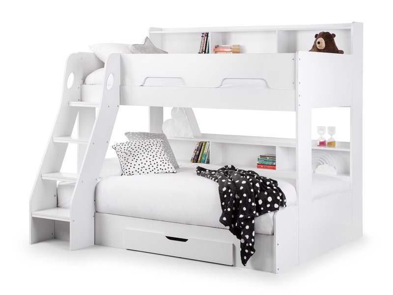 Land Of Beds Kingsbury White Wooden Triple Bunk Bed3