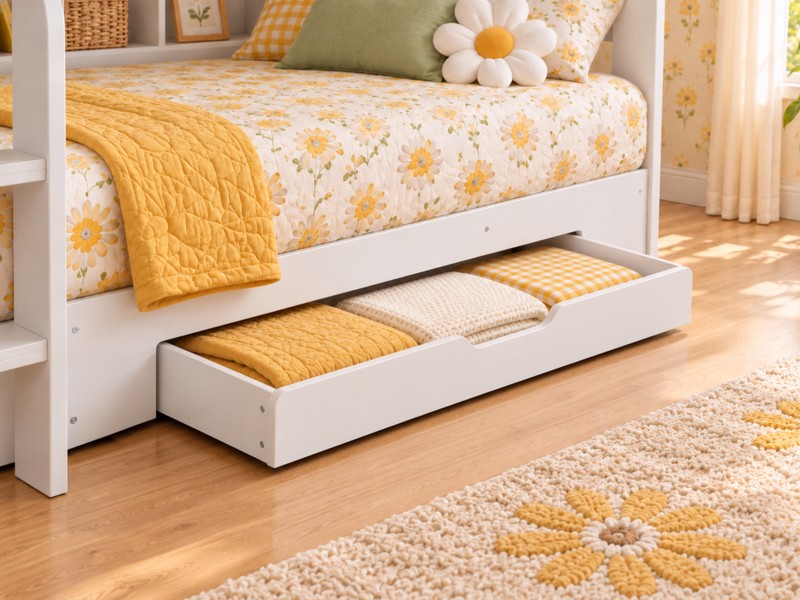 Land Of Beds Kingsbury White Wooden Bunk Bed2