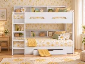 Land Of Beds Kingsbury White Wooden Bunk Bed3