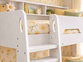 Land Of Beds Kingsbury White Wooden Bunk Bed4