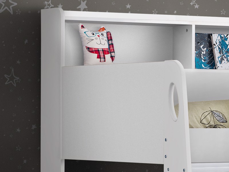Land Of Beds Kingsbury White Wooden Bunk Bed2