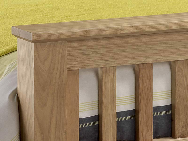 Land Of Beds Marlow High Footend Oak Wooden Bed Frame2