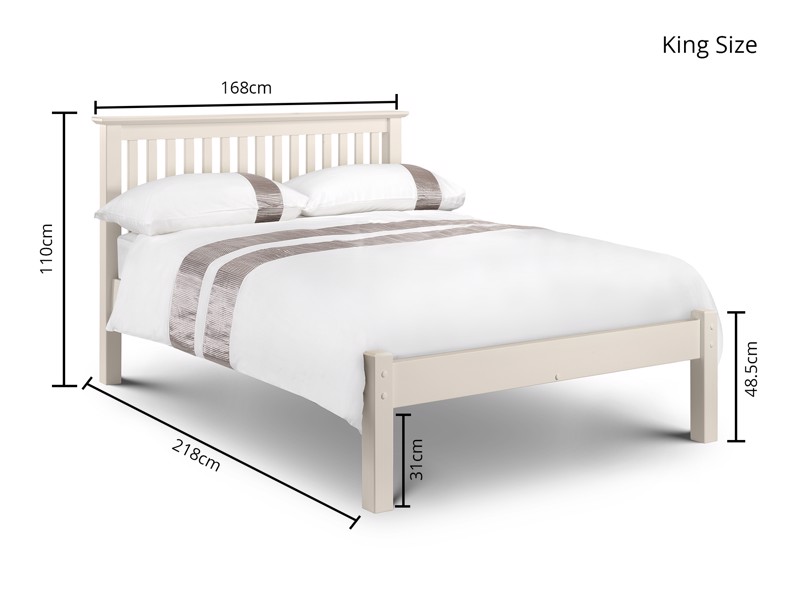 Land Of Beds Leyton White Low Footend Wooden Single Bed Frame5
