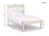 Land Of Beds Leyton White Low Footend Wooden Small Double Bed Frame3