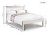Land Of Beds Leyton White Low Footend Wooden Small Double Bed Frame4
