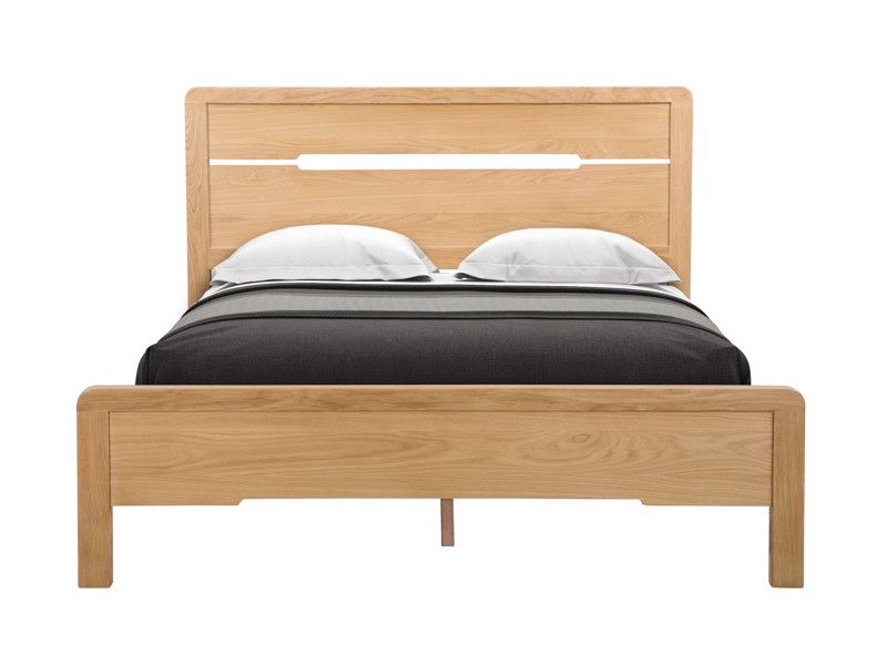 Land Of Beds Finsbury Oak Wooden Bed Frame2