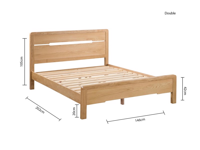 Land Of Beds Finsbury Oak Wooden King Size Bed Frame4