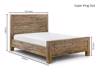 Land Of Beds Lennox Oak Finish Wooden King Size Bed Frame7