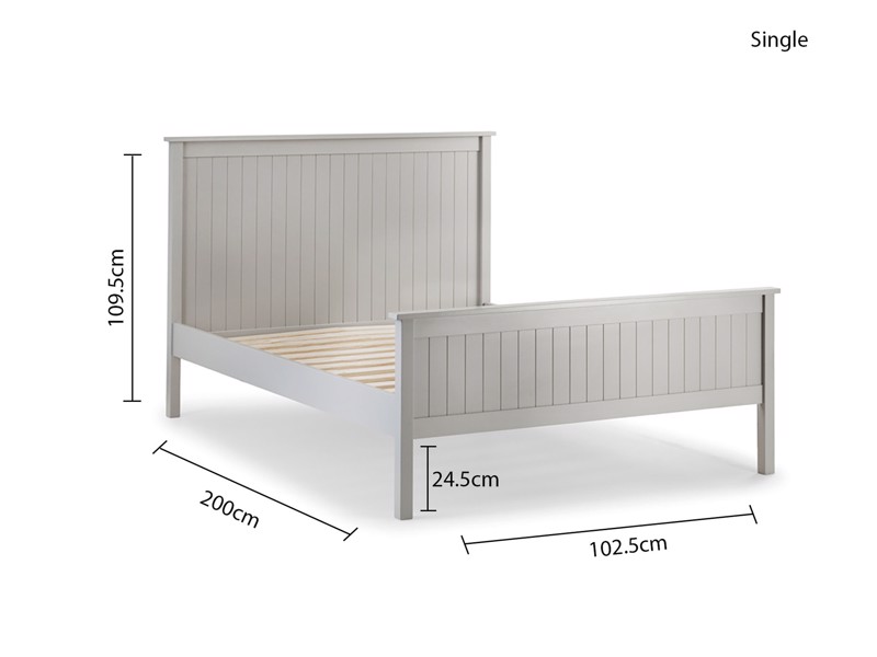 Land Of Beds Bellatrix Dove Grey Wooden Double Bed Frame4