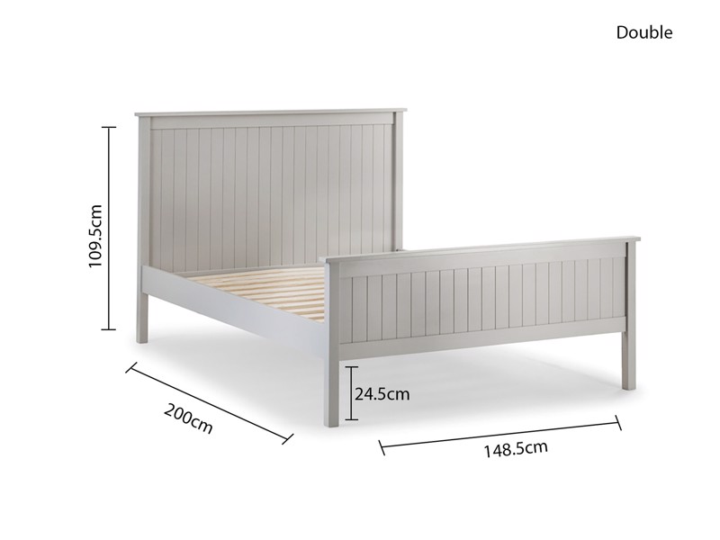 Land Of Beds Bellatrix Dove Grey Wooden Double Bed Frame5