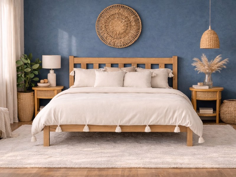 Land Of Beds Daisy Pine Wooden Bed Frame2
