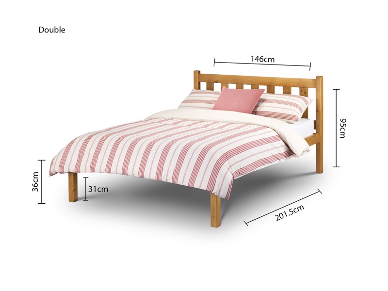 Land Of Beds Daisy Pine Wooden Bed Frame4