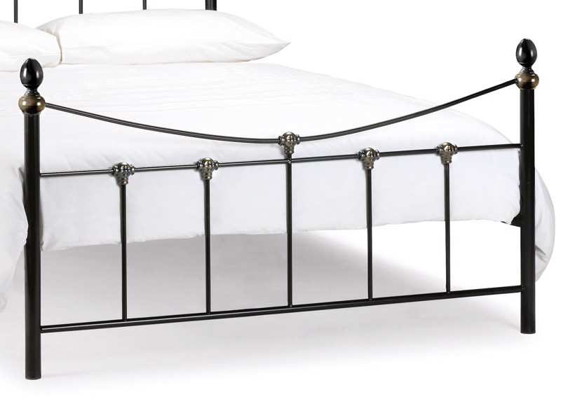 Land Of Beds Sloane Black Metal King Size Bed Frame2