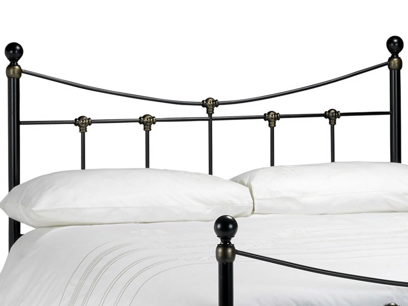 Land Of Beds Sloane Black Metal King Size Bed Frame3