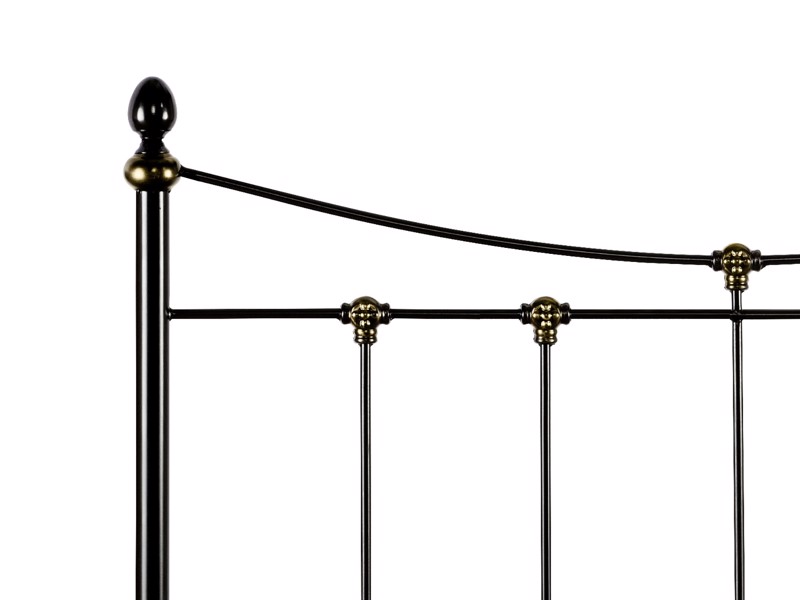 Land Of Beds Sloane Black Metal King Size Bed Frame4