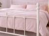 Land Of Beds Sloane Stone White Metal King Size Bed Frame3