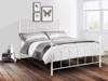 Land Of Beds Sloane Stone White Metal Double Bed Frame1