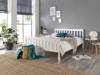Land Of Beds Harper White Wooden Double Bed Frame1