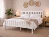 Land Of Beds Harper White Wooden Single Bed Frame1