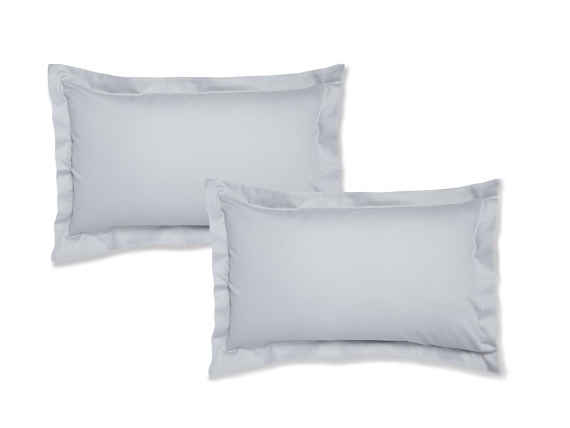 Bianca Fine Linens Cotton Grey Pair of Standard Pillowcases3