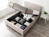 Land Of Beds Lola Beige Fabric Single Ottoman Bed2