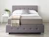 Land Of Beds Lola Grey Fabric Double Ottoman Bed3