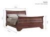 Land Of Beds Rayleigh Cherrywood Finish Wooden Bed Frame5