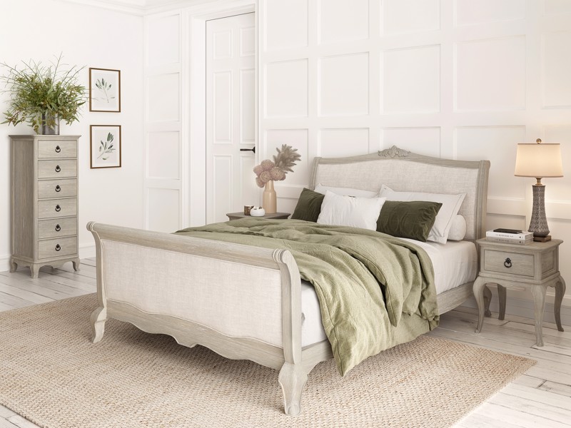 Land Of Beds Ashridge Cream High Footend Wooden Double Bed Frame3