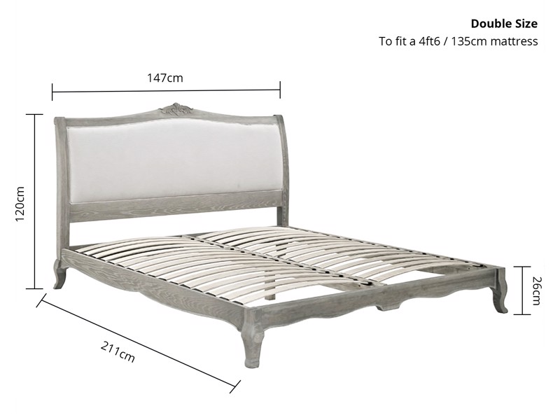 Land Of Beds Ashridge Cream Low Footend Wooden Bed Frame5