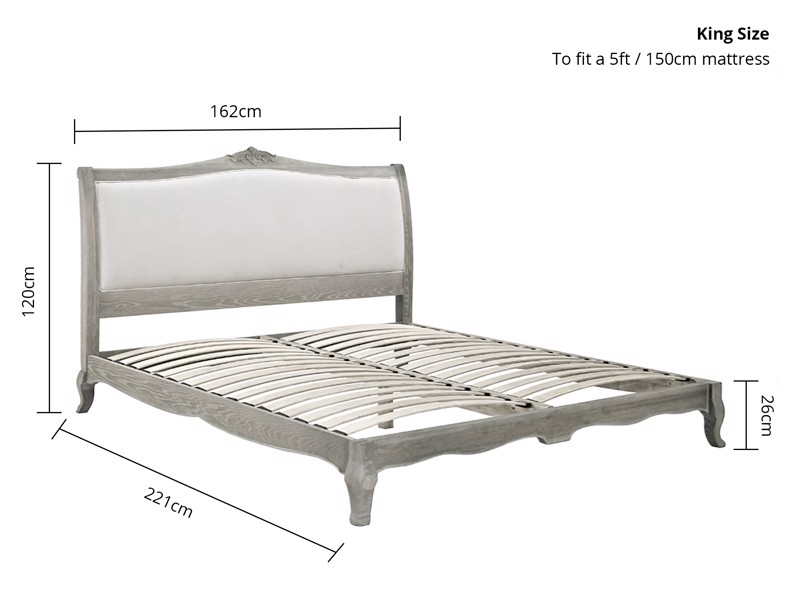 Land Of Beds Ashridge Cream Low Footend Wooden Bed Frame6