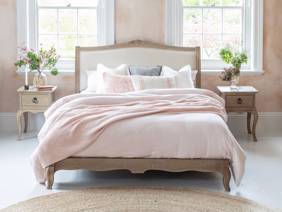 Land Of Beds Ashridge Cream Low Footend Wooden King Size Bed Frame3