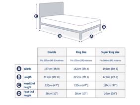 Land Of Beds Ashridge Cream Low Footend Wooden King Size Bed Frame5