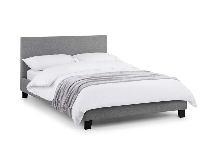 Land Of Beds Bloom Grey Fabric Double Bed Frame5