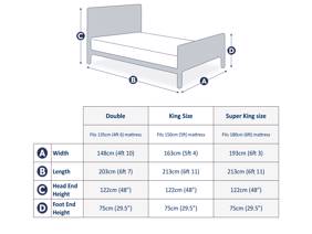 Land Of Beds Claremont Fabric Bed Frame5