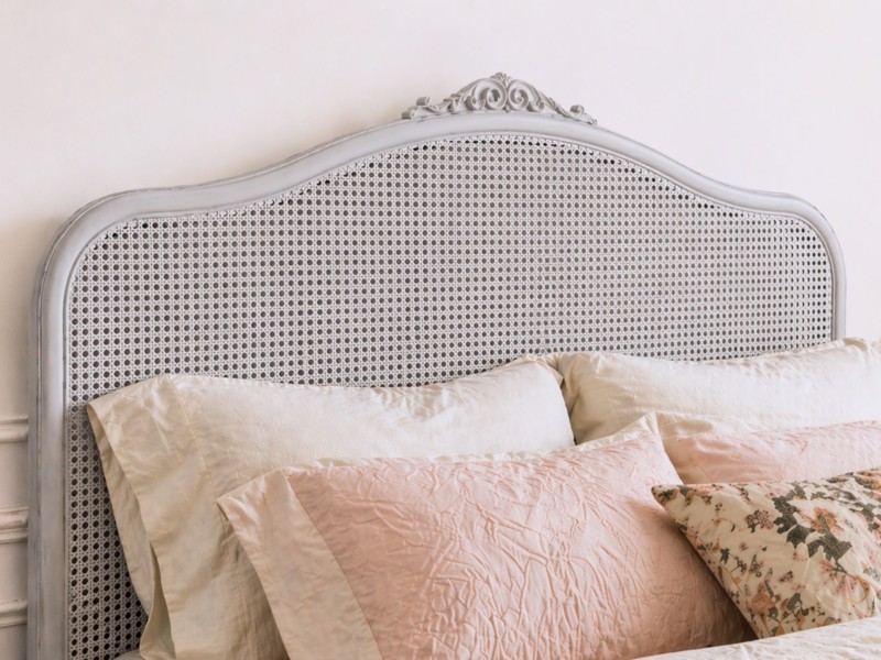 Land Of Beds Claremont Rattan Grey Wooden Bed Frame3