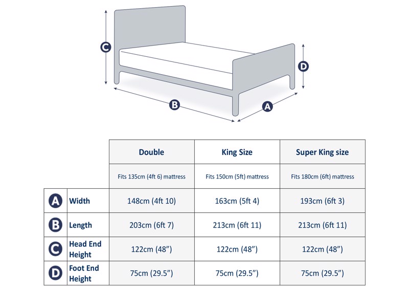 Land Of Beds Claremont Rattan Grey Wooden Bed Frame5