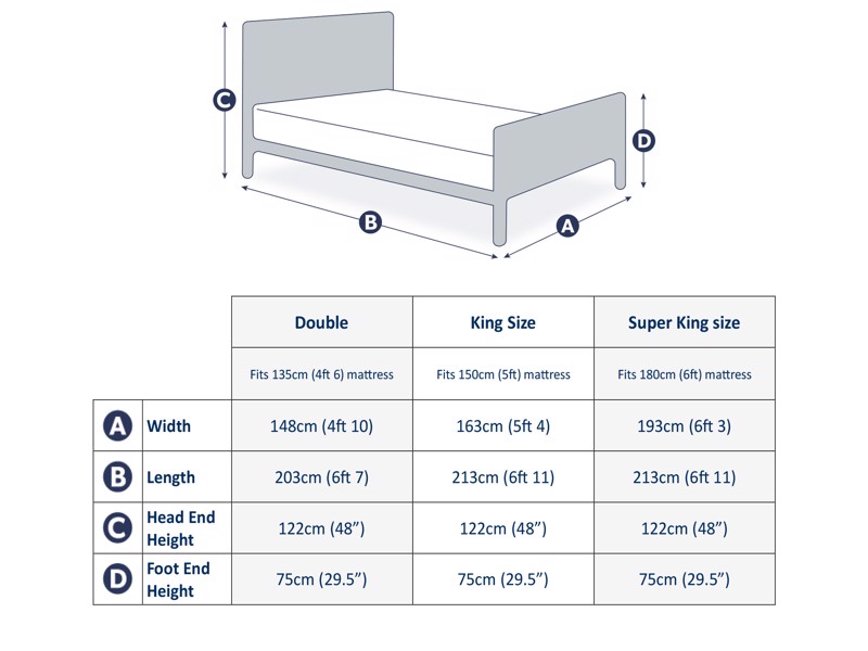 Land Of Beds Claremont Rattan Grey Wooden Super King Size Bed Frame4