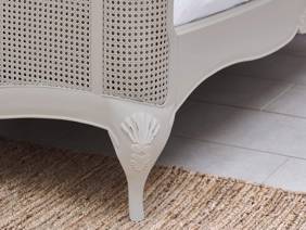 Land Of Beds Claremont Rattan Grey Wooden Bed Frame3
