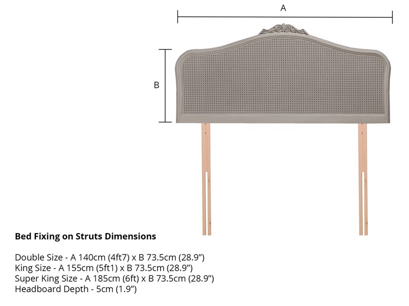 Land Of Beds Claremont Rattan Headboard5