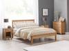 Land Of Beds Kilburn Oak Finish Wooden Bed Frame1