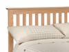 Land Of Beds Kilburn Oak Finish Wooden Bed Frame2