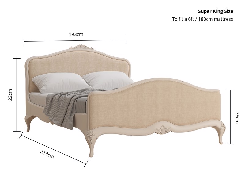Land Of Beds Avebury Beige Fabric Bed Frame5