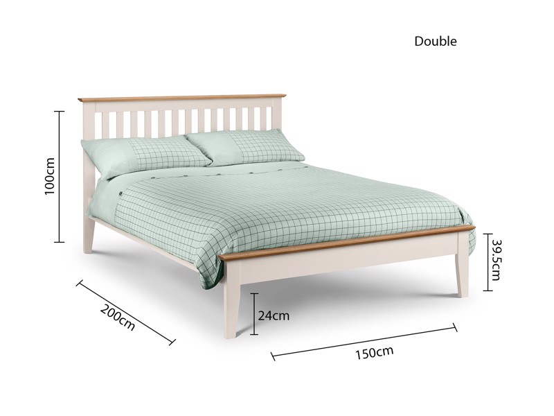 Land Of Beds Kilburn Two Tone White Wooden Bed Frame5