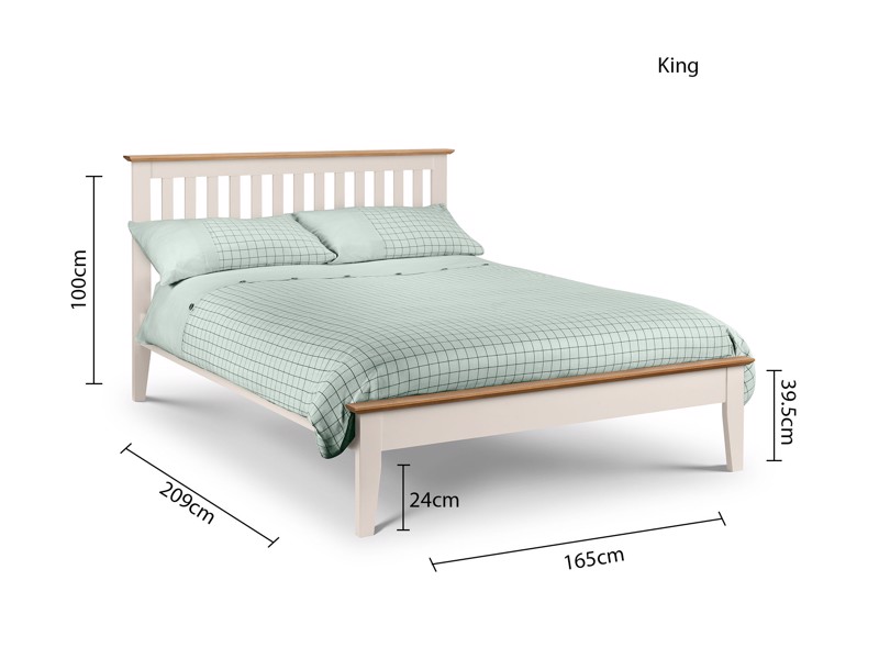 Land Of Beds Kilburn Two Tone White Wooden Bed Frame6