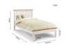 Land Of Beds Kilburn Two Tone White Wooden Single Bed Frame4