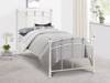 Land Of Beds Lily White Metal Double Bed Frame1